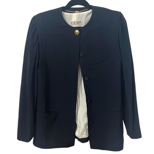ESCADA Vintage Wool Navy Blazer Size 38 fits like a S